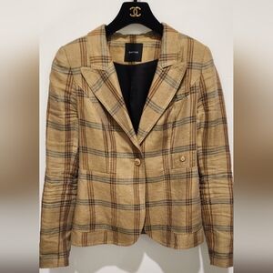 Smythe Tan Plaid Women's Blazer